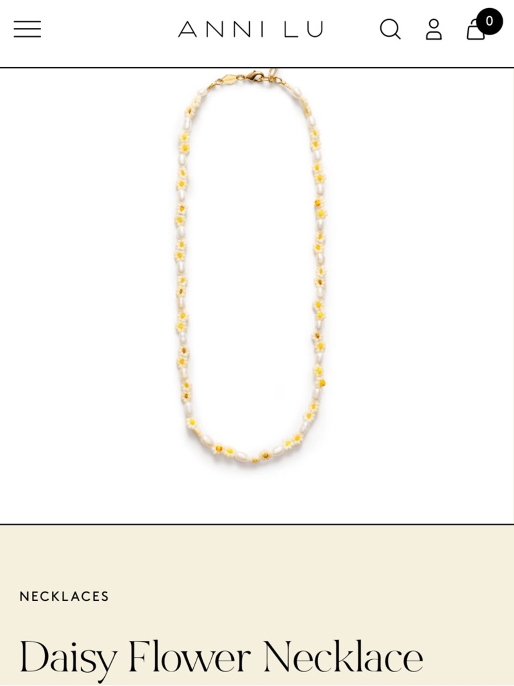 Anni Lu 18K Gold Plated Daisy Flower Necklace - White & Yellow